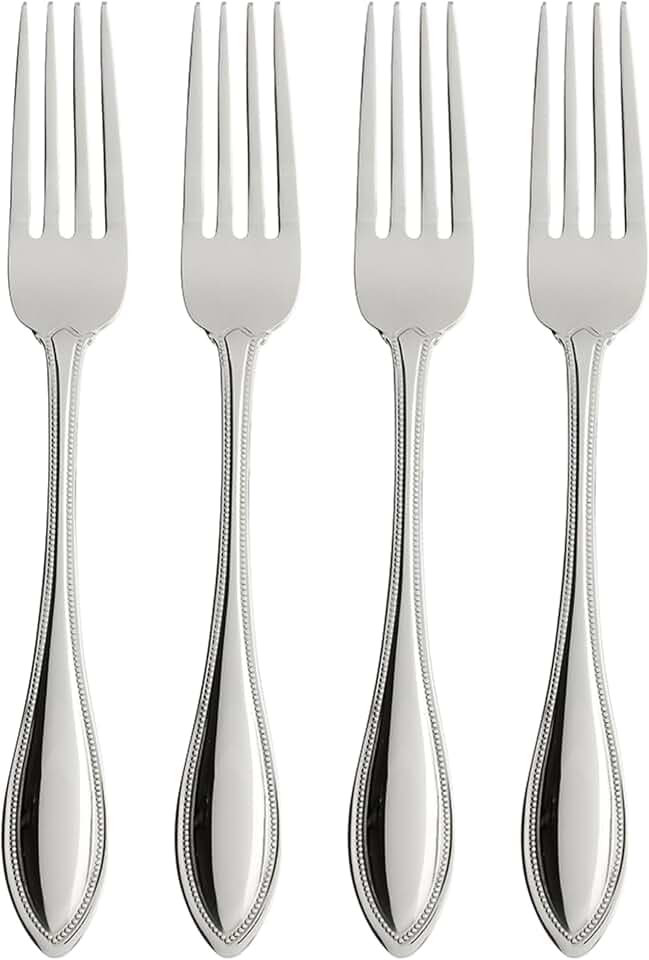 Oneida American Harmony Dinner Forks Silverware Set for 4, Flatware