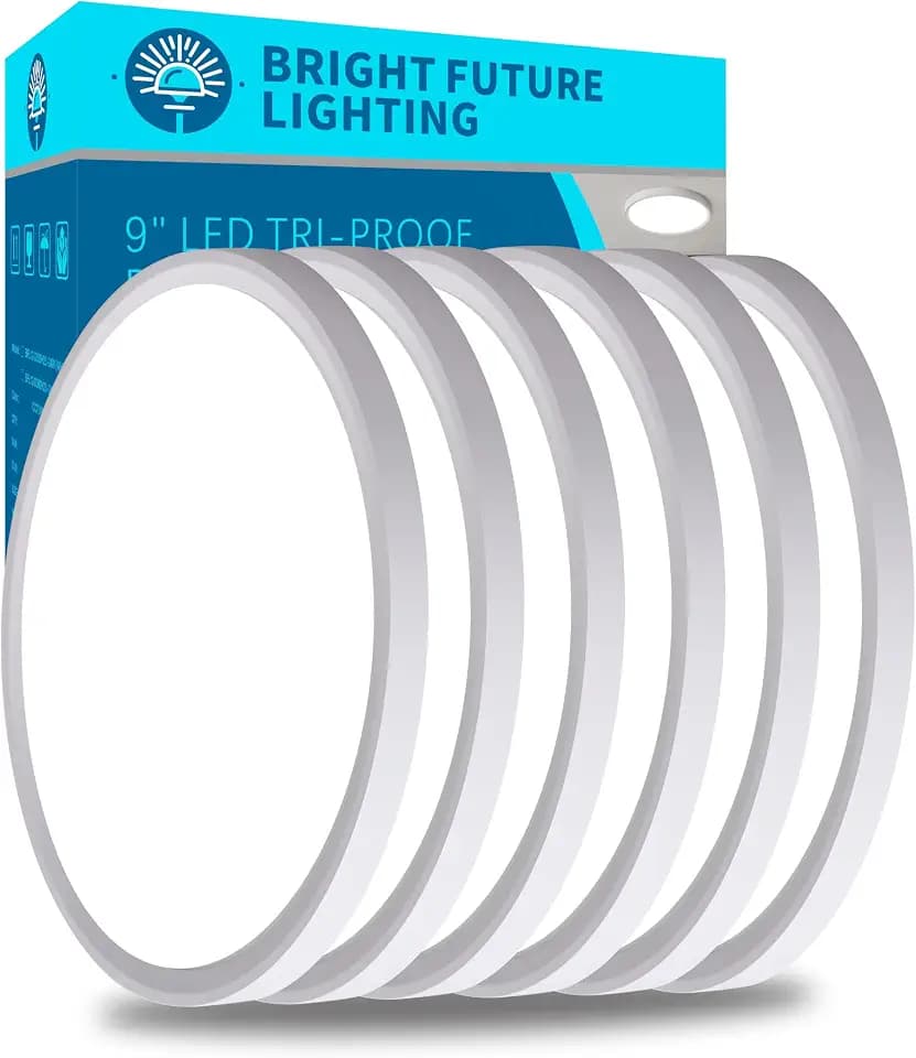 6pack 9 Inch Flush Mount Ceiling Light, 18w Led Ceiling Light, 3000k/4000k/6000k Selectable 1860lm Ceiling Light, Super Slim Led Light Fixture For Bedroom Kitchen Living Dining Room Office