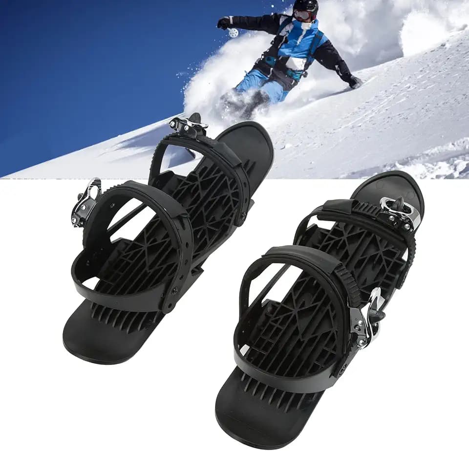 Topyond Mini Ski, Mini Short Ski Skates for Snow,Nylon Mit Edelstahl Sport Snowboard,Mini Ski Skates for Winter Sport Skiing Equipment, Mit Aufbewahrungstasche