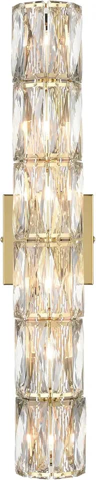 SAMTEEN 24-Inch Crystal Wall Sconce Gold Sconces Wall Lighting