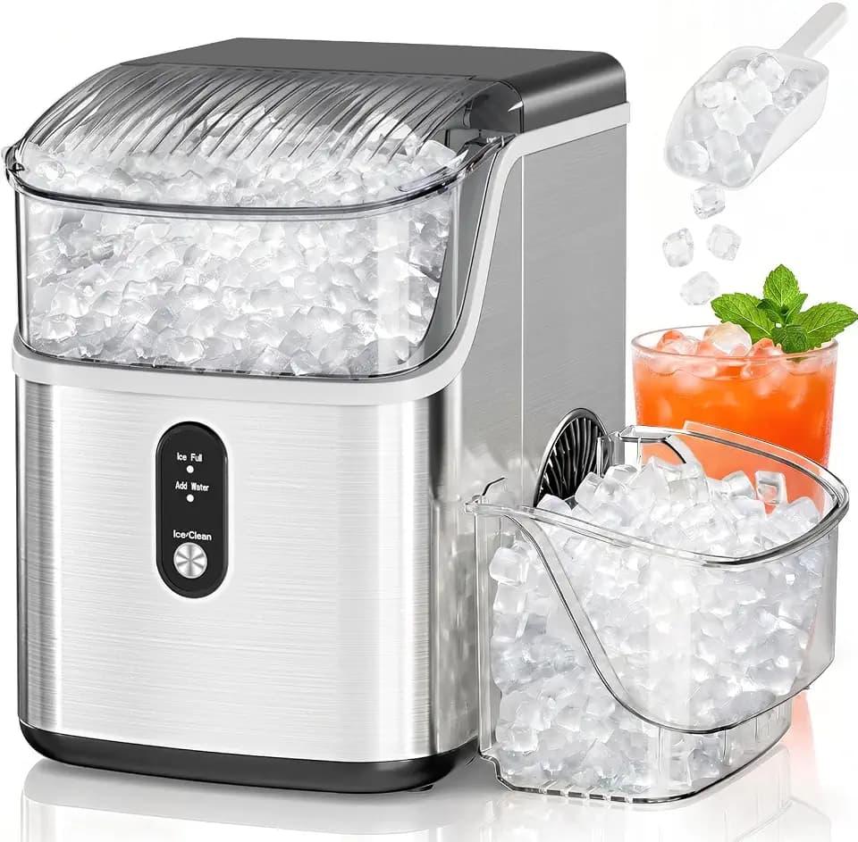 Antarctic Star Nugget Ice Maker Countertop with Soft Chewable Ice