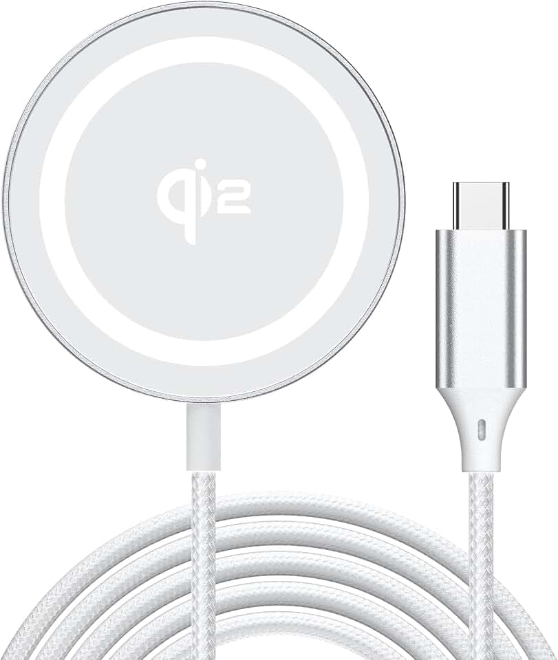Mag-Safe Ladegerät, Qi2 Induktive Magnetische Ladestation 15W für iPhone 17 Air 16 Pro Max/15 14 13 12 11 Serie und Air-Pods Pro 4 3, Magnet Wireless Charger -Ohne Netzteil, 1 Stück