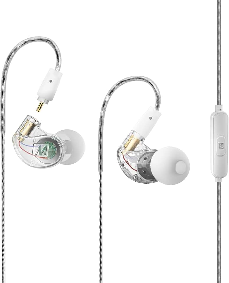 MEE audio M6 VR In-Ear-Gaming-Kopfhörer mit kurzem Kabel für Oculus Quest 2 und andere VR-Headsets + Mikrofonkabel für PS5, Xbox, Nintendo Switch, PC