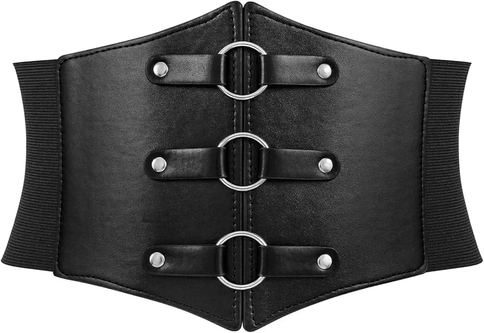 WERFORU Women Corset Belt Wide Elastic Waist Belt for Halloween Costume
