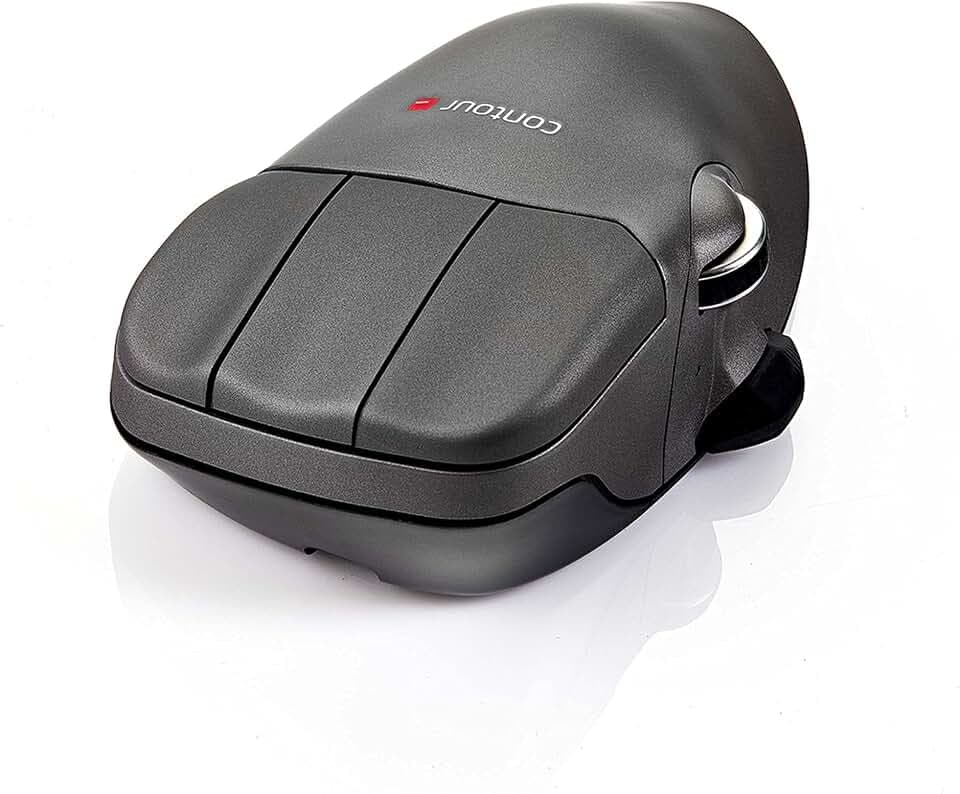Contour Mouse | Kabellose Maus | Wireless Maus für Linkshänder | 5 Programmierbare Tasten | Für Laptop PC Computer Notebook Gaming | Kompatibel mit Windows + Mac | L