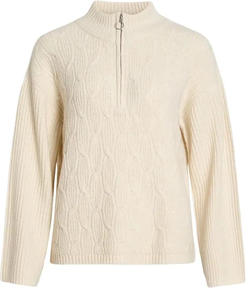 Vila Damen Vilassia L/S High Neck Zipper Top - Noos Vilassia L/S High Neck Zipper Top - Noos (1er Pack)