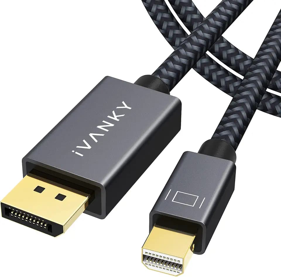 IVANKY 8K Mini DisplayPort to DisplayPort 1.4 Cable 6.6ft, 8K@60Hz Bi-Dir