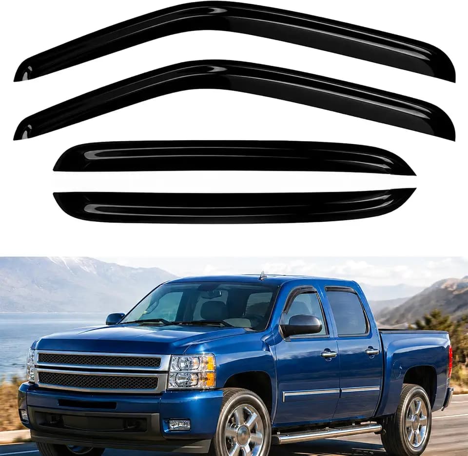 Window Visors Rain Guards fit 2001-2007 Silverado Sierra 1500 4PC