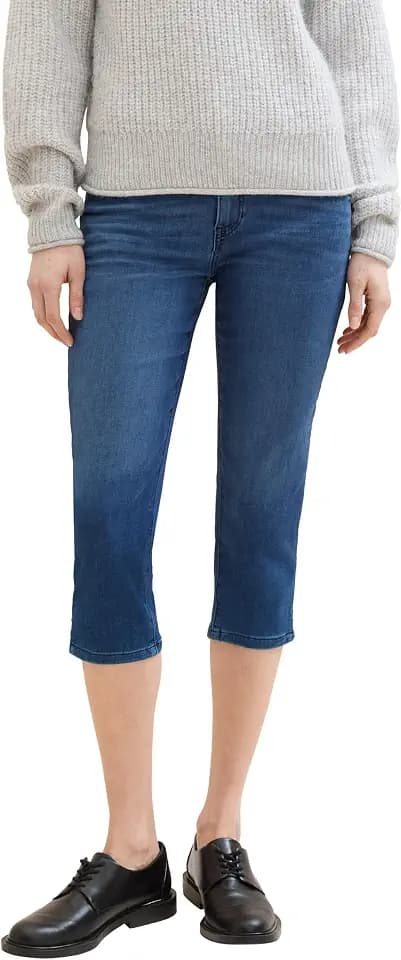 TOM TAILOR Damen Kate Slim Fit Capri Jeans