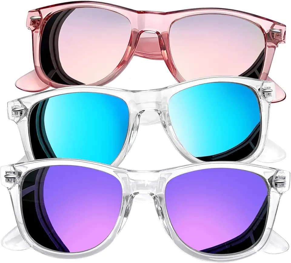 Joopin 3 Pack Square Sunglasses Polarized UV Protection