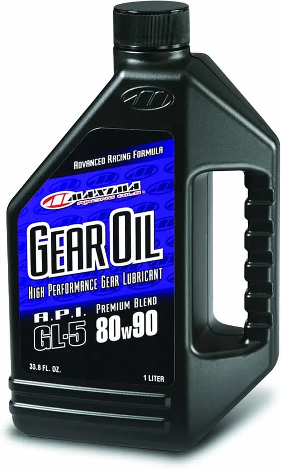 Maxima Racing Oils 43901-2PK Premium Gear Oil 80w90 Motorcycle Hypoid/Transmission Oil 1L Bottle, 2-Pack
