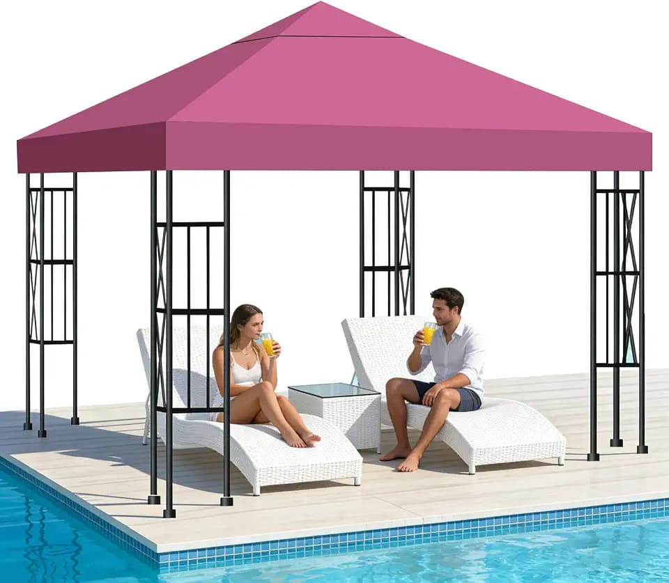 10x10 Canopy Replacement Top Heavy Duty Waterproof Gazebo Cover for Patio