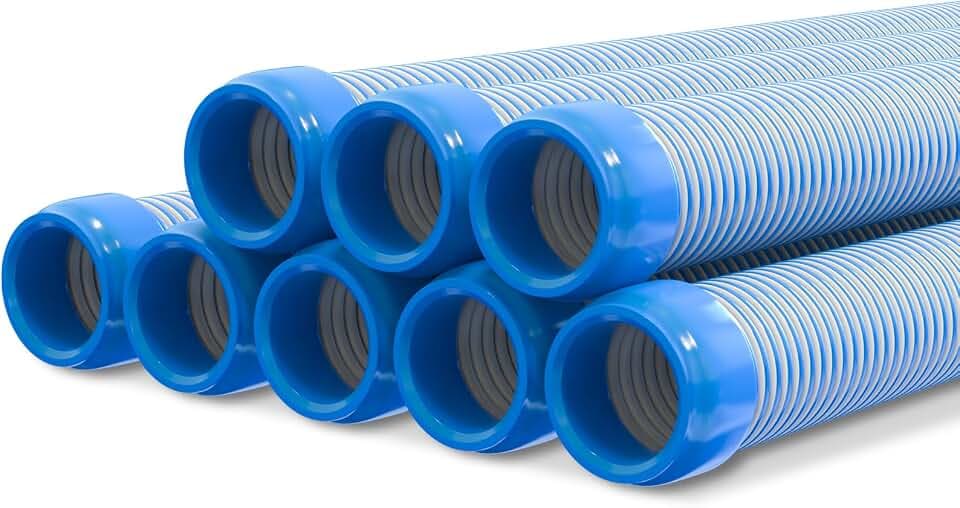 Poolvio 1.5" Pool Vacuum Hoses for Inground Automatic Cleaners, Blue