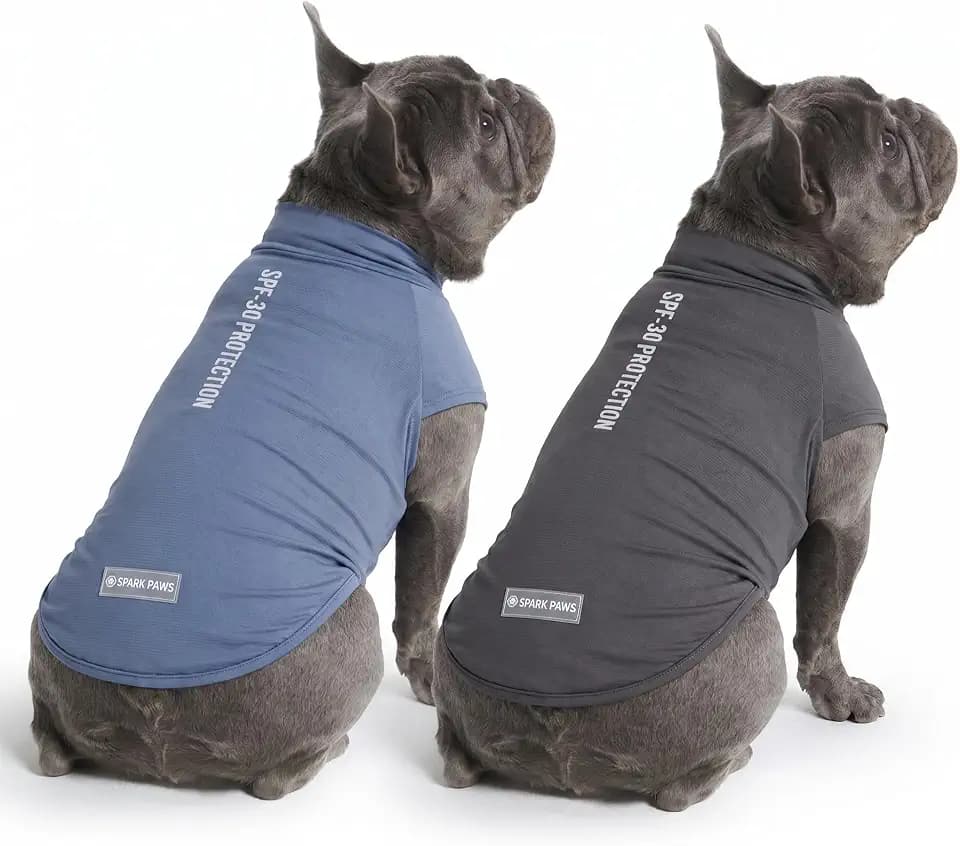 Spark Paws Sunblock Dog T-Shirt, SPF 30 UV Sun Protection, Summer Cooling