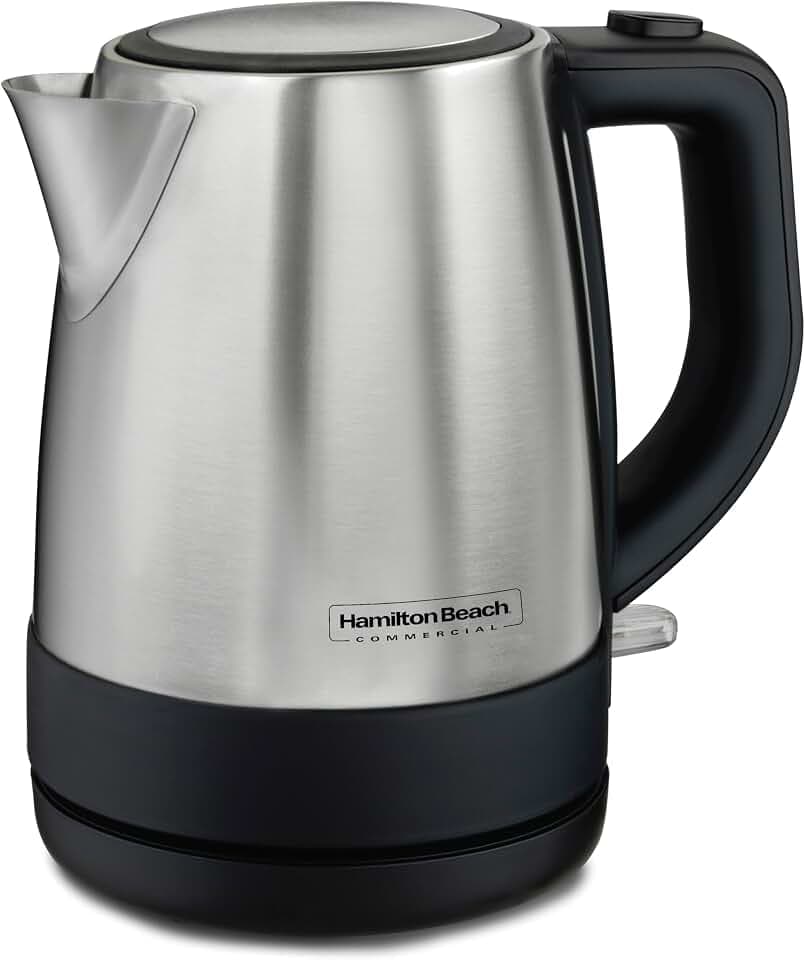 Hamilton Beach Commercial HKE110 1 Liter Hot Water Tea Kettle, Hospitality Rated, Stainless Steel