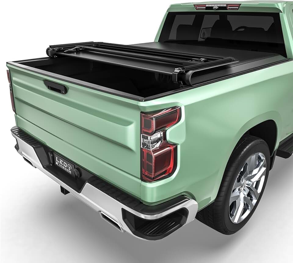 LEDKINGDOMUS Soft Tri-Fold Tonneau Cover for 2019-2026 Silverado 1500 5.8ft
