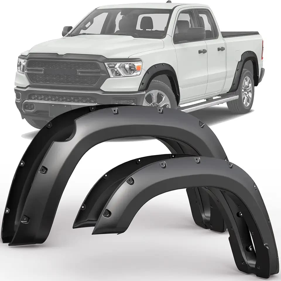 YITAMOTOR Fender Flares Compatible with 2019-2026 Ram 1500 Double&Crew Cab