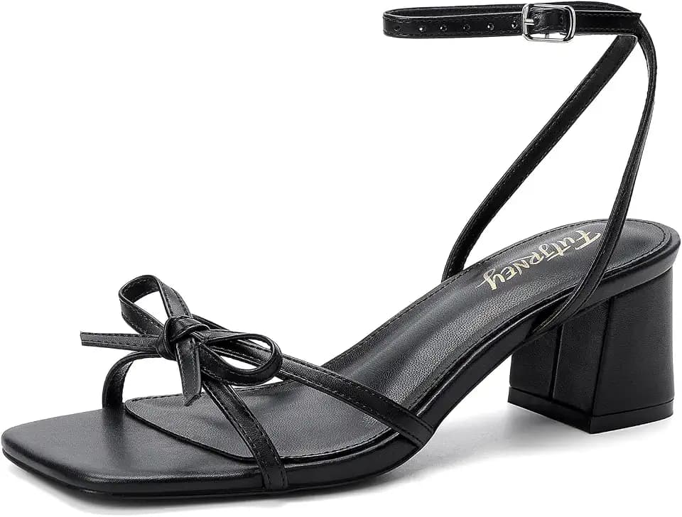 Women's Bow Strappy Low Heels