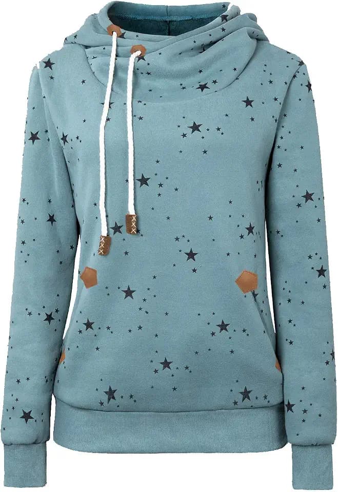 Cassiecy Damen Kapuzenpullover Winter Langarm Hoodie Pullover Baumwoll Zipped Sweatshirt Winterjacke Mantel Outwear (L, Z_Hellgrün)