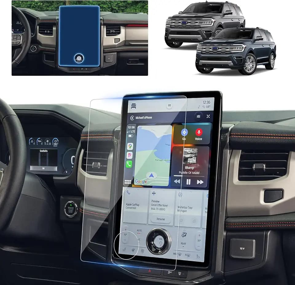 for 2024 Ford Expedition Screen Protector for 2022-2024 Expedition SYNC 4A 15.5" Display Expedition SUV Accessories Touch Screen Guard Tempered Glass Protective Film (Expedition 15.5-In HD)