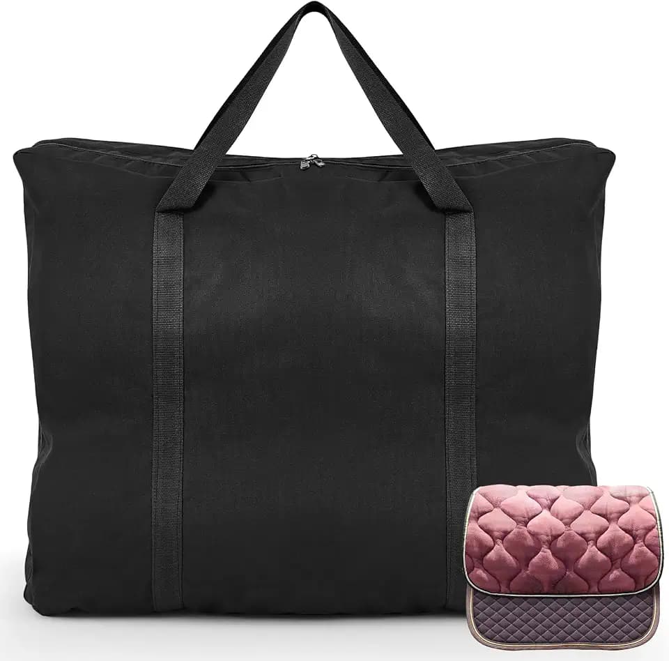 English Saddle Pad Bag with Multiple Compartments, Oxford Cloth