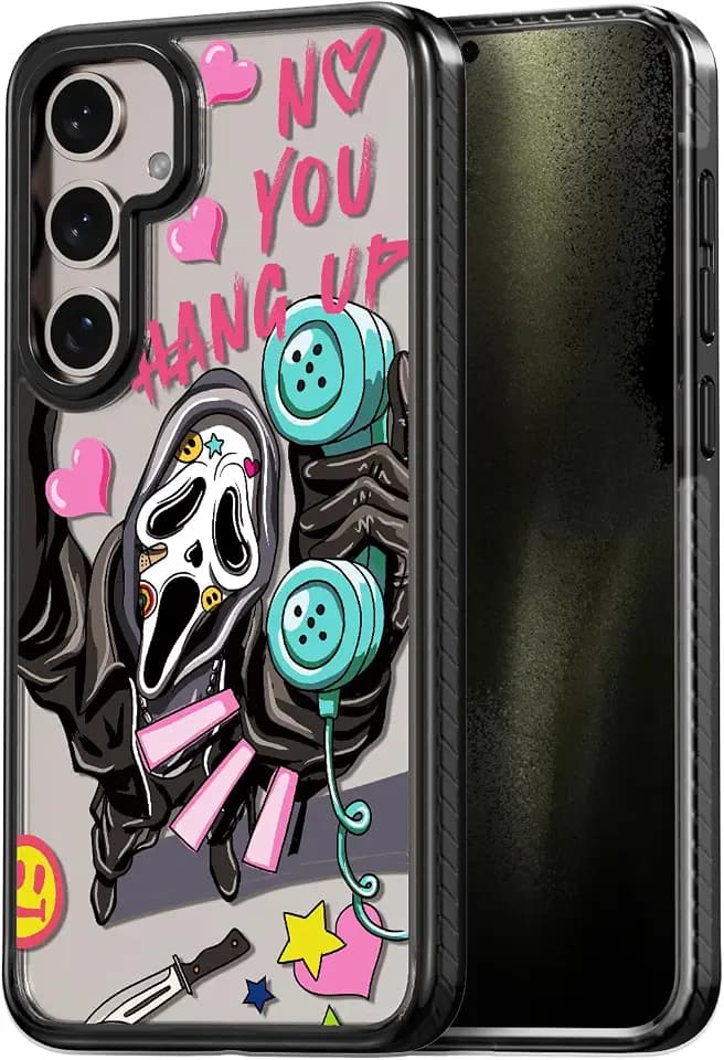 Rosarnnah for Samsung Galaxy S24 Case Aesthetic Black, Skeleton