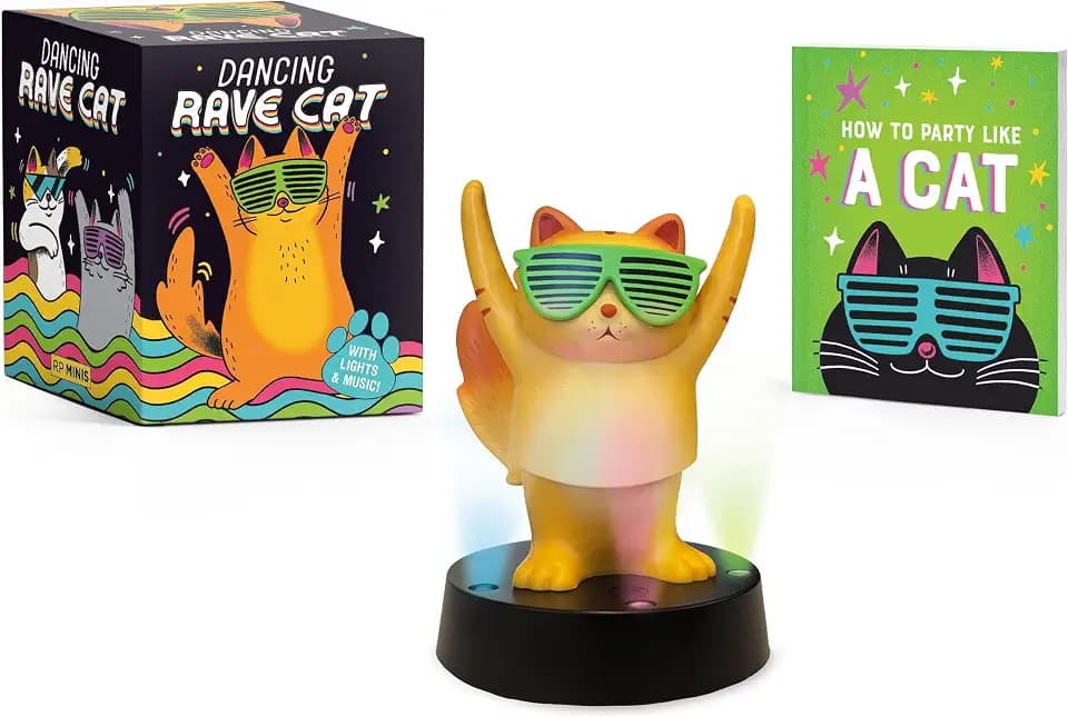 Dancing Rave Cat: With Lights & Music! (RP Minis)