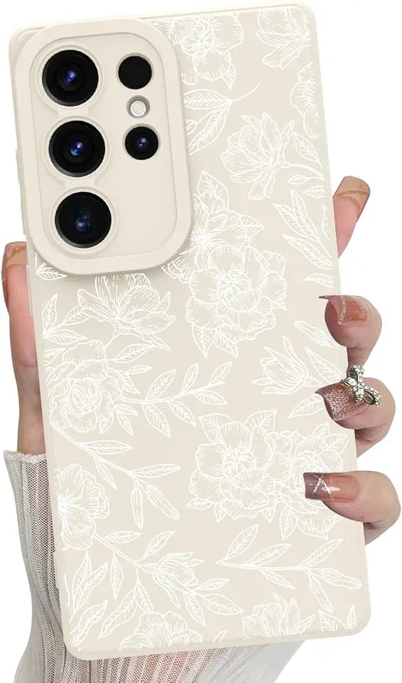 MZELQ for Samsung Galaxy S25 Ultra Case Rose -White