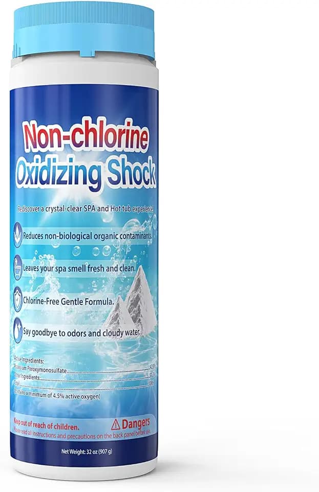 2LB Chlorine-Free Hot Tub Shock Oxidizer – SPA Pool Oxidizing Shock Water Enhancer for All Types – Gentle, Easy-to-Use Spa Treatment for Clear, Balanced Water
