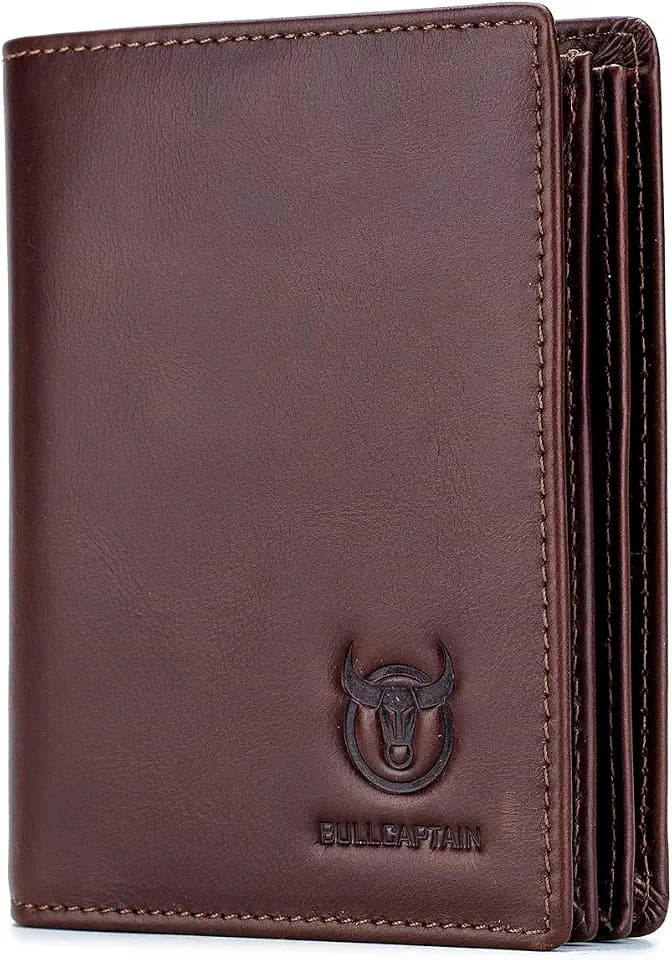 BULLCAPTAIN Large Capacity Genuine Leather Wallet for Men QB-027