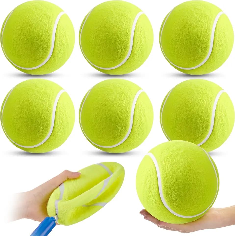 Sratte 6 Pcs Large Tennis Ball Dogs, Fluorescent Yellow, 6 Inch