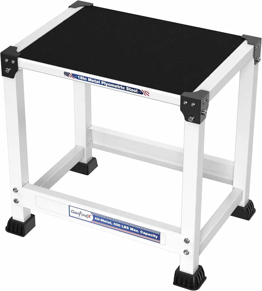 GanFindX Plyometric Jump Box, 12/18Inch Steel Platform for Fitness Training