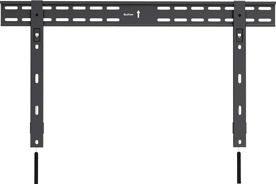 QualGear QG-TM-002-BLK 37-Inch to 70-Inch Universal Ultra Slim Low Profile Fixed Wall Mount LED TVs, Black