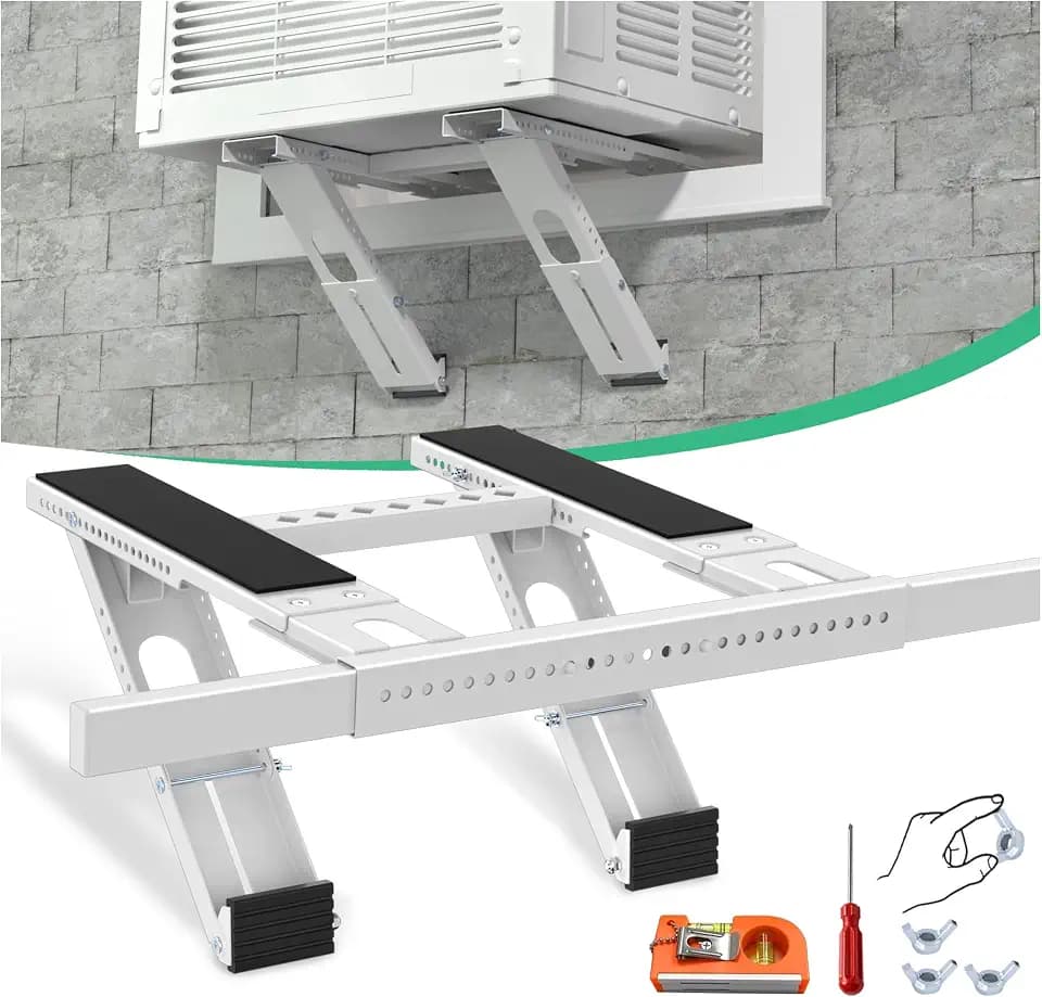 Window AC Support Bracket, No Drill Air Conditioner Mount, Heavy Duty
