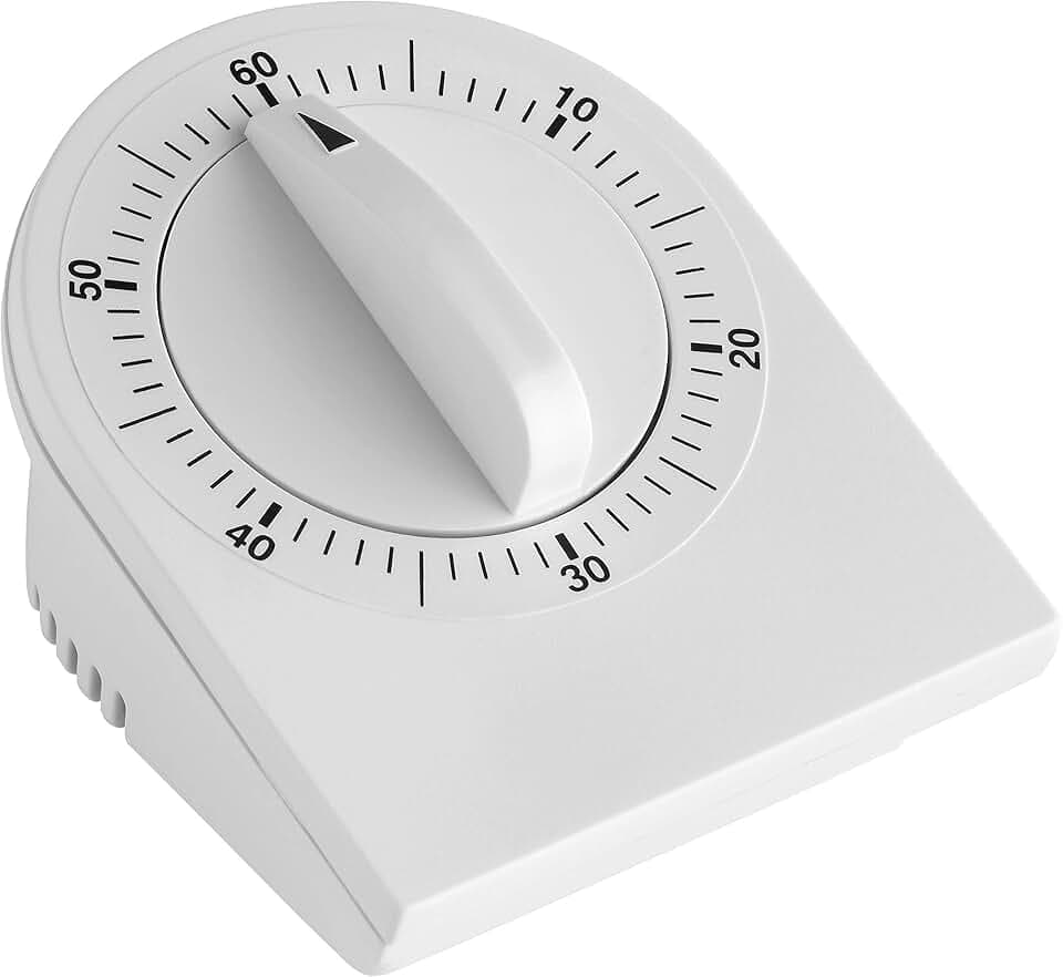 TFA Dostmann Analoger Küchentimer, 38.1020, Eieruhr, 0-60 min, mechanisch zum Aufziehen, geeignet zum Kochen/Sport/Hausaufgaben, weiß