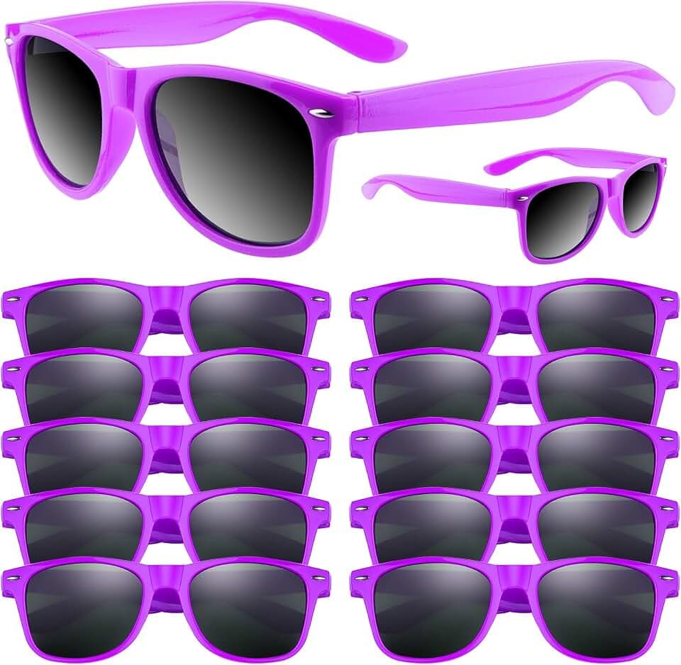 ASTARON Retro Vintage Sonnenbrillen Bulk, 6/12/24/48 Pack polarisiert Günstige Neon Sonnenbrillen Bulk für Frauen und Männer