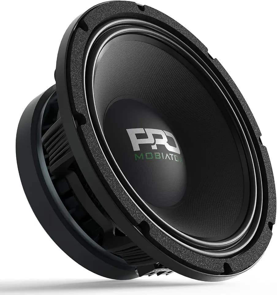 PRO108MB Loudspeaker - 10" Midbass Aluminum Basket, 1600W Max, 400W RMS, 8 Ohms - Premium Quality Audio Door Speakers for Car or Truck Stereo Sound System (MB-PRO108MB)