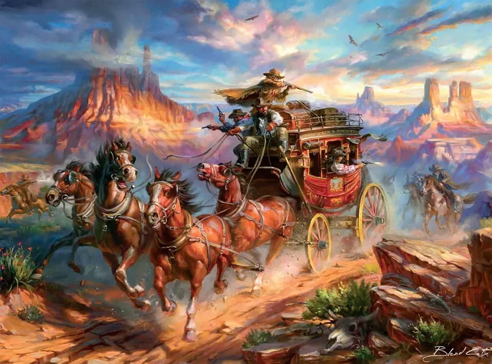 Buffalo Games Wild Wild West, 1000 Piece Jigsaw Puzzle for Adults