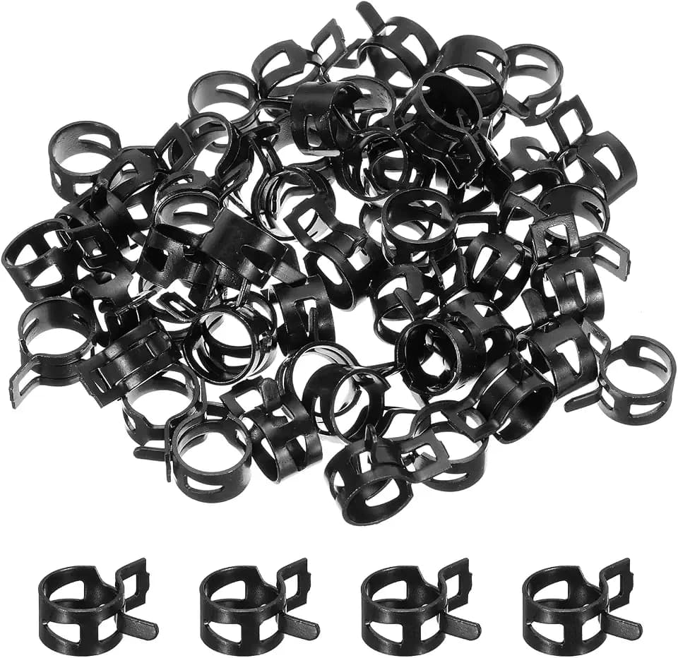 QUARKZMAN 50 Stück Kraftstoffleitungsschellen Federband, 14mm Sortiment-Set