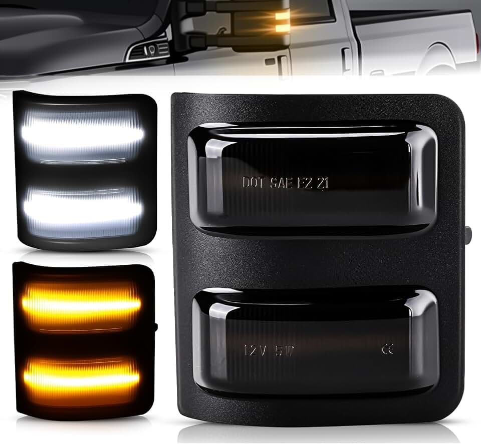 Switchback Side Mirror Marker Lights for 2008-2016 Ford F250 F350 F450 F550