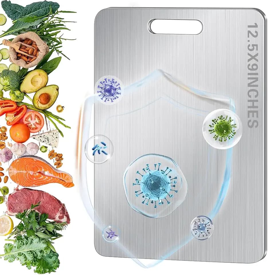 Titanium Cutting Board for Kitchen, Metal Non Stick Chopping Board