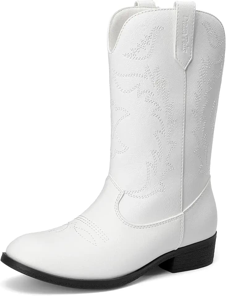 DREAM PAIRS Girls Boys Cowboy Cowgirl Boots
