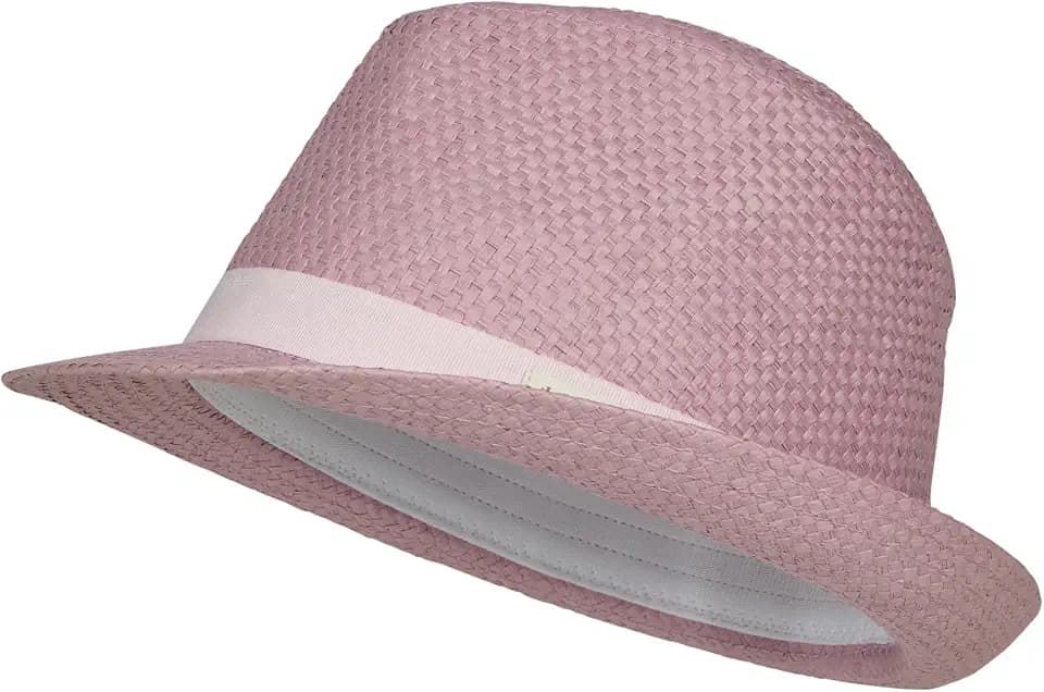 Sterntaler Strohhut mit Garniturband – Leichter, atmungsaktiver Kindersonnenhut mit Sonnenschutz, Garniturband und nach Oben gebogener Krempe, UV-Schutz 50+