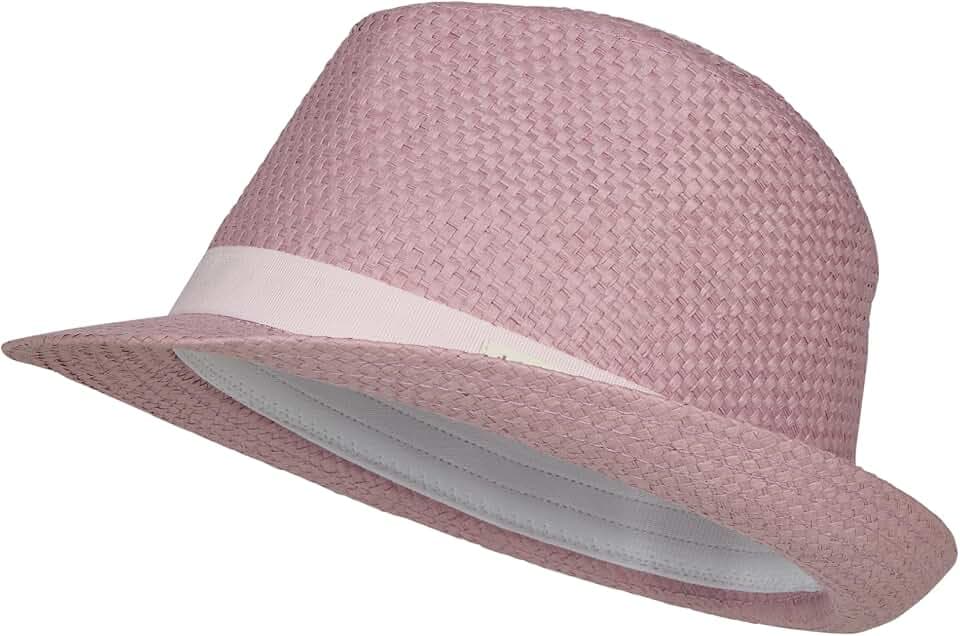 Sterntaler Strohhut mit Garniturband – Leichter, atmungsaktiver Kindersonnenhut mit Sonnenschutz, Garniturband und nach Oben gebogener Krempe, UV-Schutz 50+