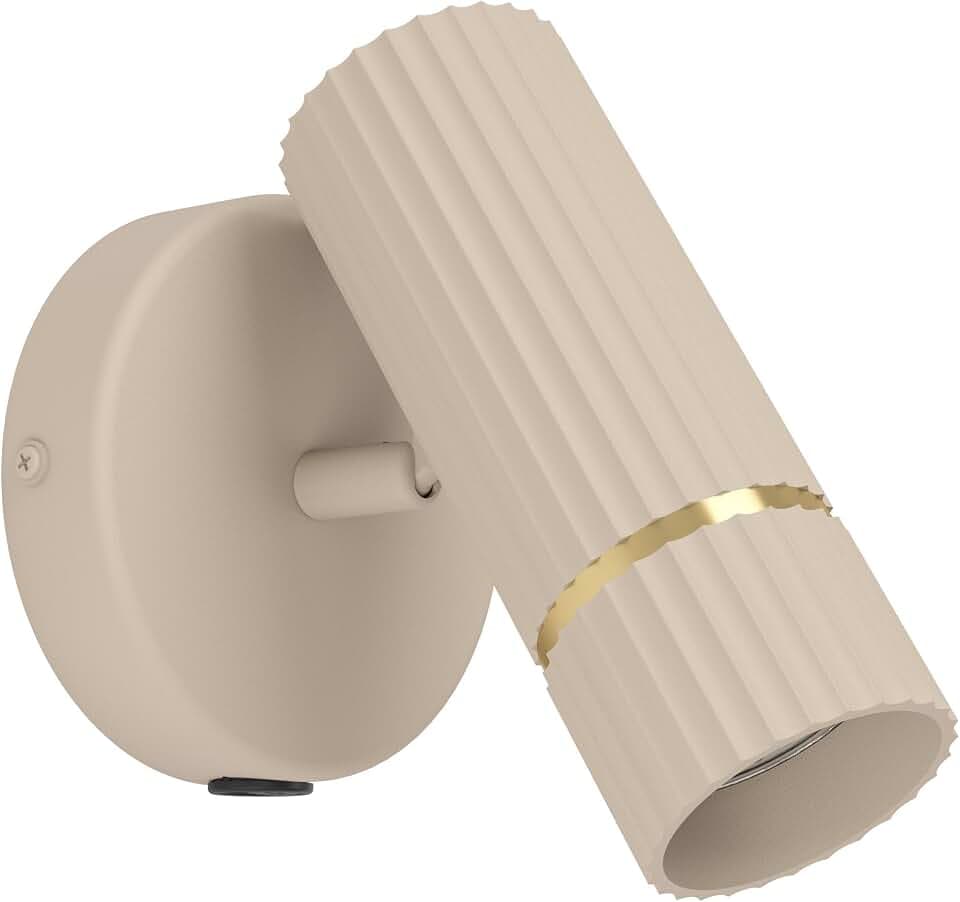 EGLO Wandlampe Caminia, Wandleuchte innen mit schwenkbarem Spot