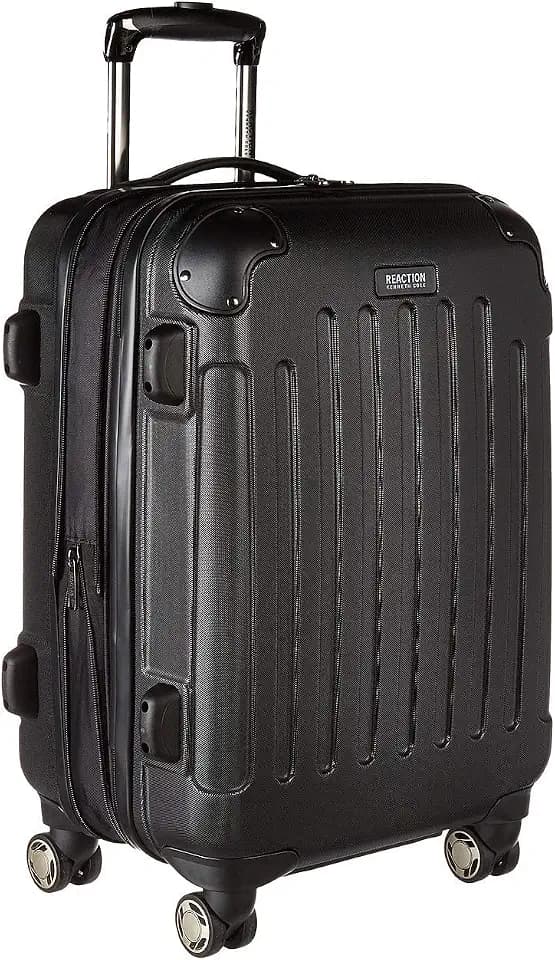 Kenneth Cole REACTION Renegade Luggage Expandable 8-Wheel Spinner Lightweight Hardside Suitcase, Black, 20-Inch Carry On