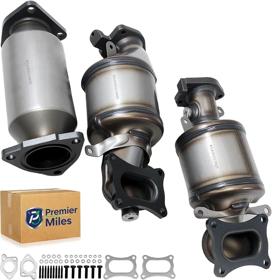 Catalytic Converter Compatible with Honda Accord 2008-2017, Odyssey 2008-2019, Pilot 2009-2015, Ridgeline 2009-2014, Crosstour 2010-2015,3.5L (Front&Left&Rear) (EPA Compliant）