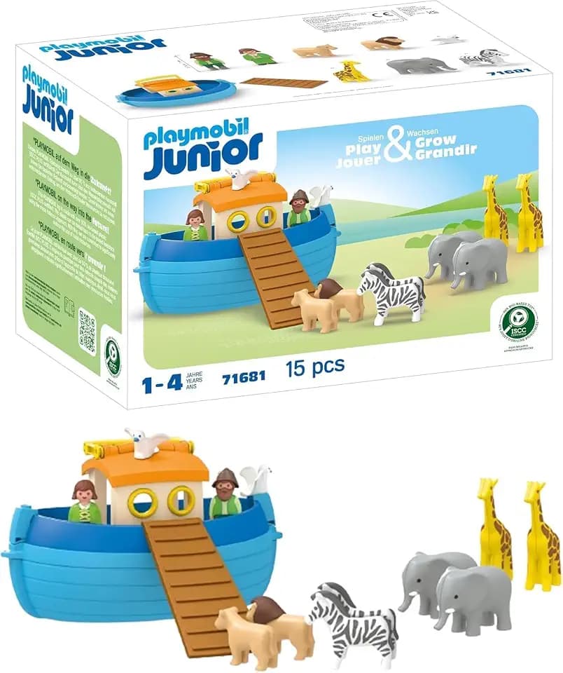 PLAYMOBIL JUNIOR | Meine Mitnehm-Arche Noah | nachhaltiges Spielzeug für Kinder ab 1 Jahr | 71681