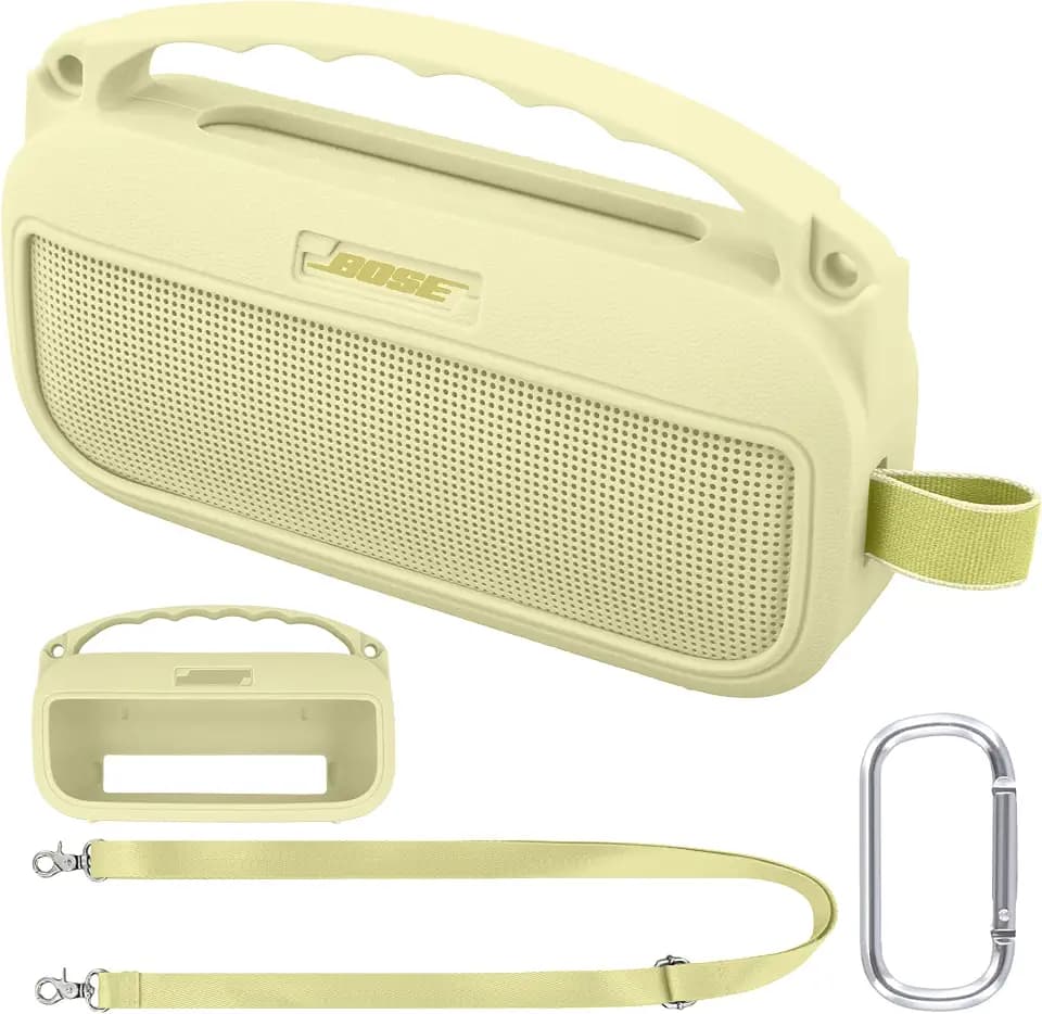 co2CREA Soft Silicone Case for Bose SoundLink Flex 2nd Gen, Yellow