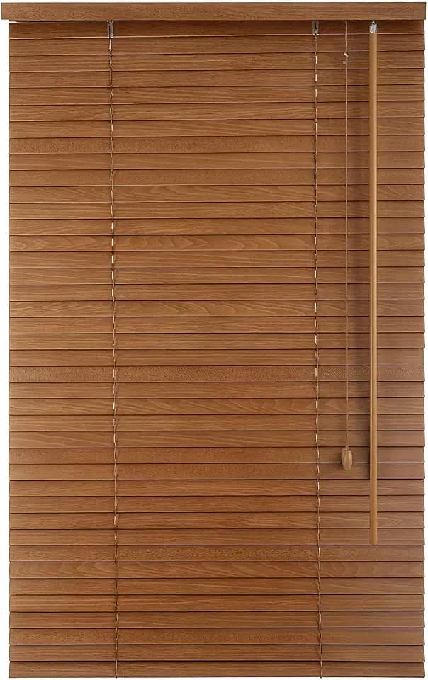 Sekey Jalousie Holzjalousie 35mm Holz jalousien Jalousette Echtholz Anpassbare Jalousie 60x130cm Eichenoptik